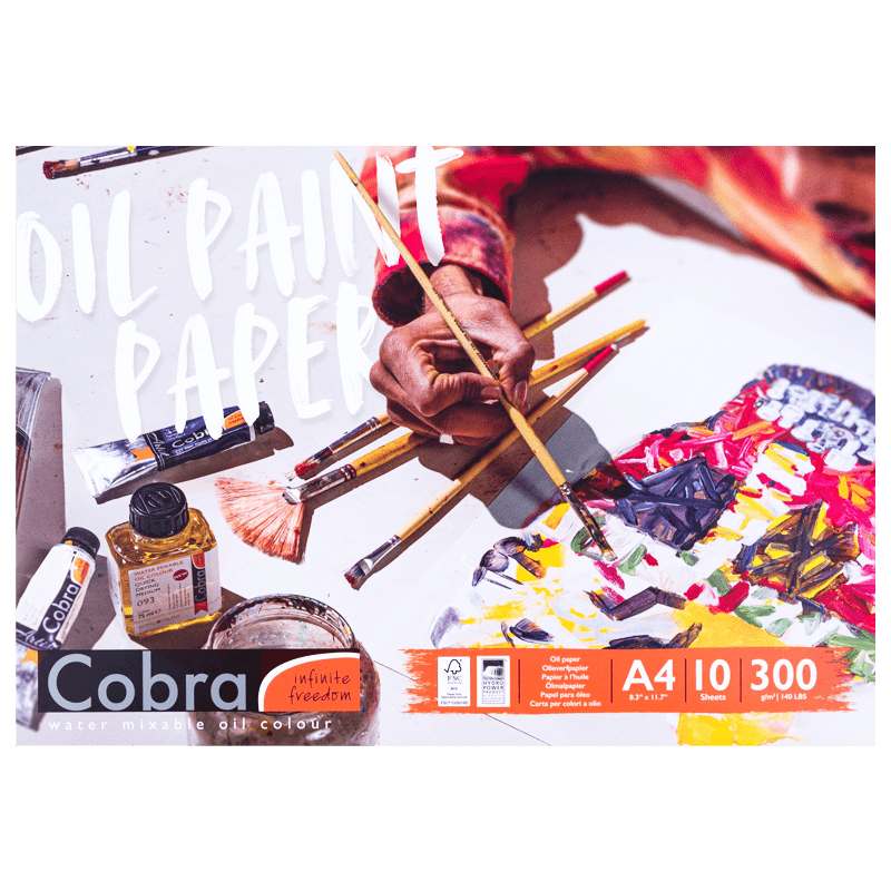 Cobra blok papirja za oljne barve 300g, 10 listov - A4