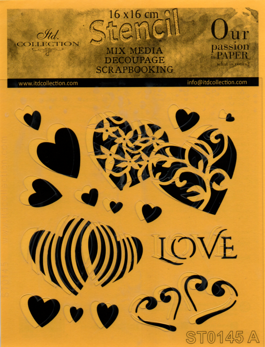 Stencil in lamina - AMORE