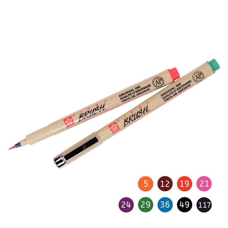Sakura Pigma Brush komplet - 9 ks