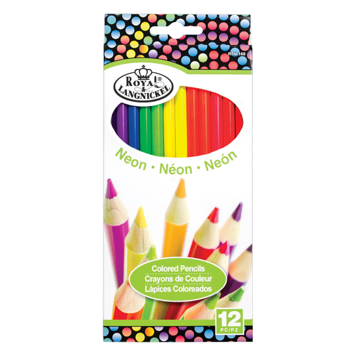 Royal & Langnickel set di matite colorate al neon 12 pezzi