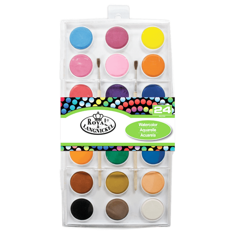 Royal Langnickel set di colori ad acquerello con pennelli 24 pezzi