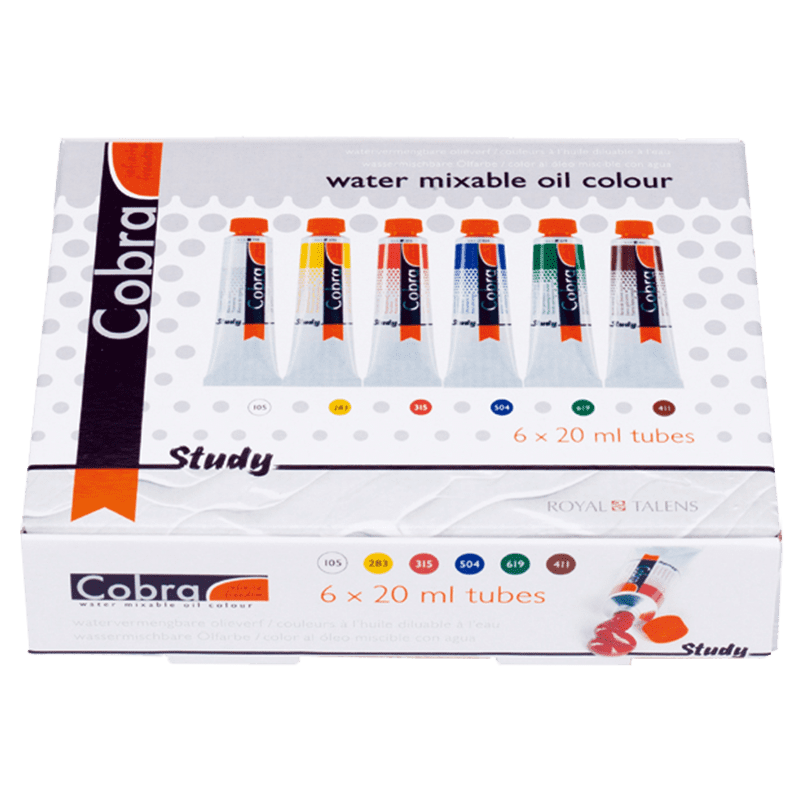 Cobra Study set iniziale di colori ad olio - 6 x 20 ml