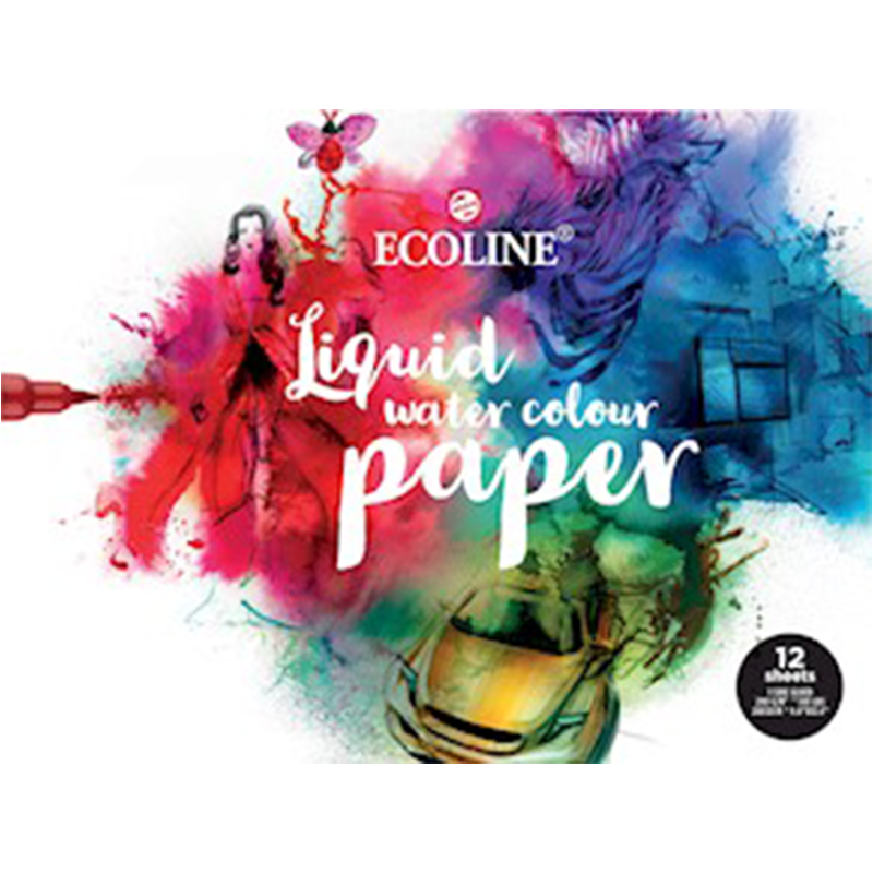 Ecoline Blocco per acquerello 24 x 32 cm, 290 g/m², 12 fogli