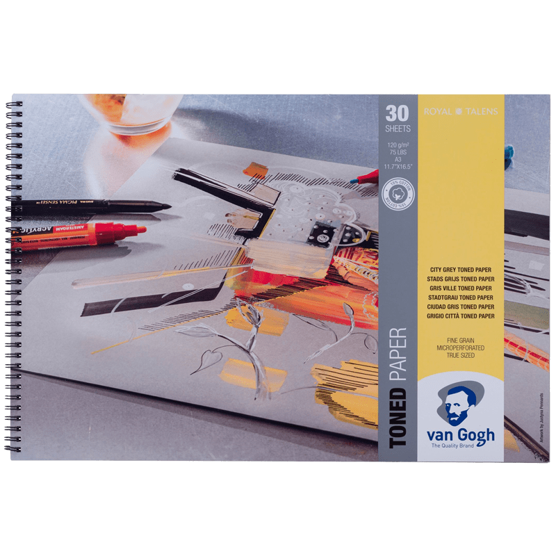 Van Gogh tonirani papir City Grey - A3